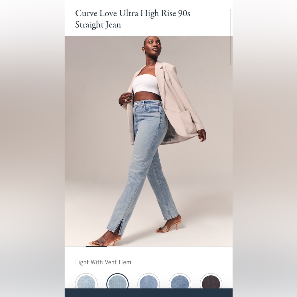 A&F high rise 90s straight jeans